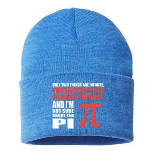 Pi In Math 3 14 Number Symbol For Math Teacher Cute Gift Sustainable Knit Beanie