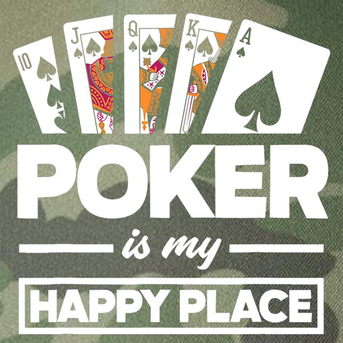Poker Is My Happy Place Funny Poker Player Poker Legacy Tie Dye Trucker Hat