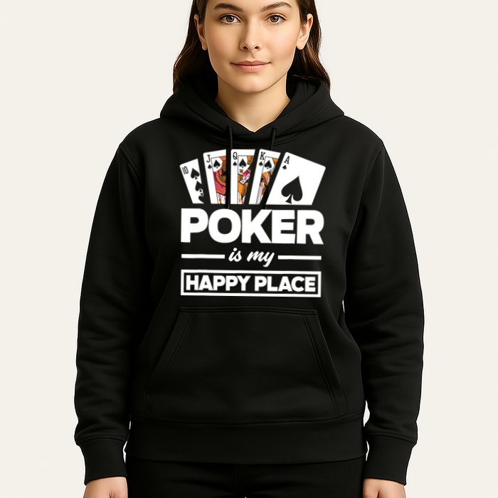 Poker Is My Happy Place Funny Poker Player Poker Hoodie