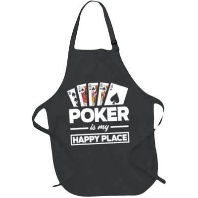 Poker Is My Happy Place Funny Poker Player Poker Apron
