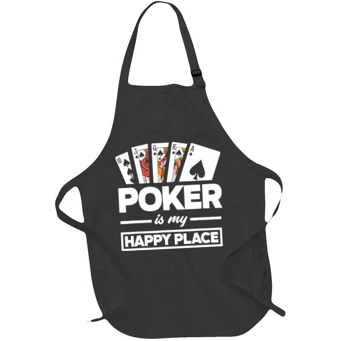 Poker Is My Happy Place Funny Poker Player Poker Apron
