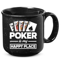 Poker Is My Happy Place Funny Poker Player Poker 15oz Campfire Ceramic Mug