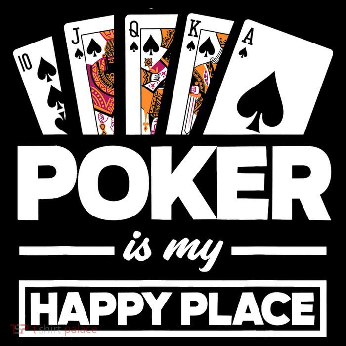 Poker Is My Happy Place Funny Poker Player Poker Flatbill Hat
