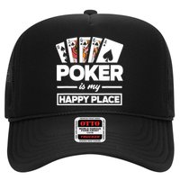 Poker Is My Happy Place Funny Poker Player Poker Hat