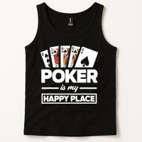 Poker Is My Happy Place Funny Poker Player Poker Tank Top