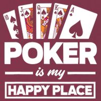 Poker Is My Happy Place Funny Poker Player Poker 16oz Travel Tumbler