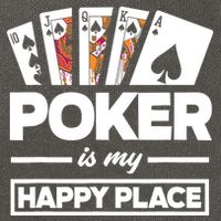 Poker Is My Happy Place Funny Poker Player Poker Cotton Canvas Backpack