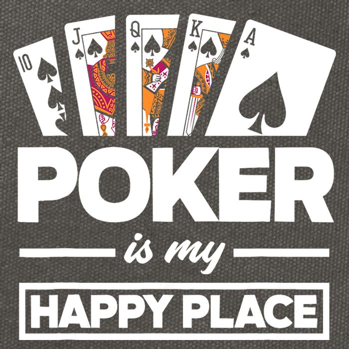 Poker Is My Happy Place Funny Poker Player Poker Cotton Canvas Backpack