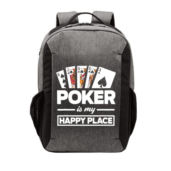 Poker Is My Happy Place Funny Poker Player Poker Vector Backpack