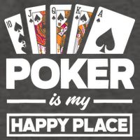 Poker Is My Happy Place Funny Poker Player Poker Vector Backpack
