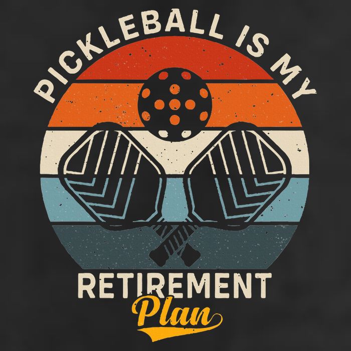 Pickleball Is My Retirement Plan 7 Panel Mesh Trucker Snapback Hat