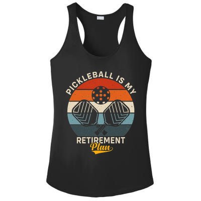 Pickleball Is My Retirement Plan Ladies PosiCharge Competitor Racerback Tank
