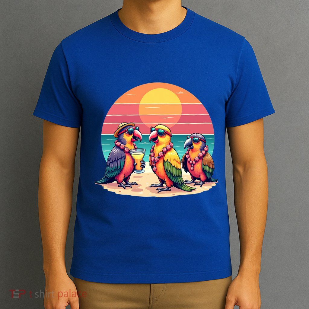 Parrots Ing Margarita On Summer Vintage Group Bird Gift T-Shirt