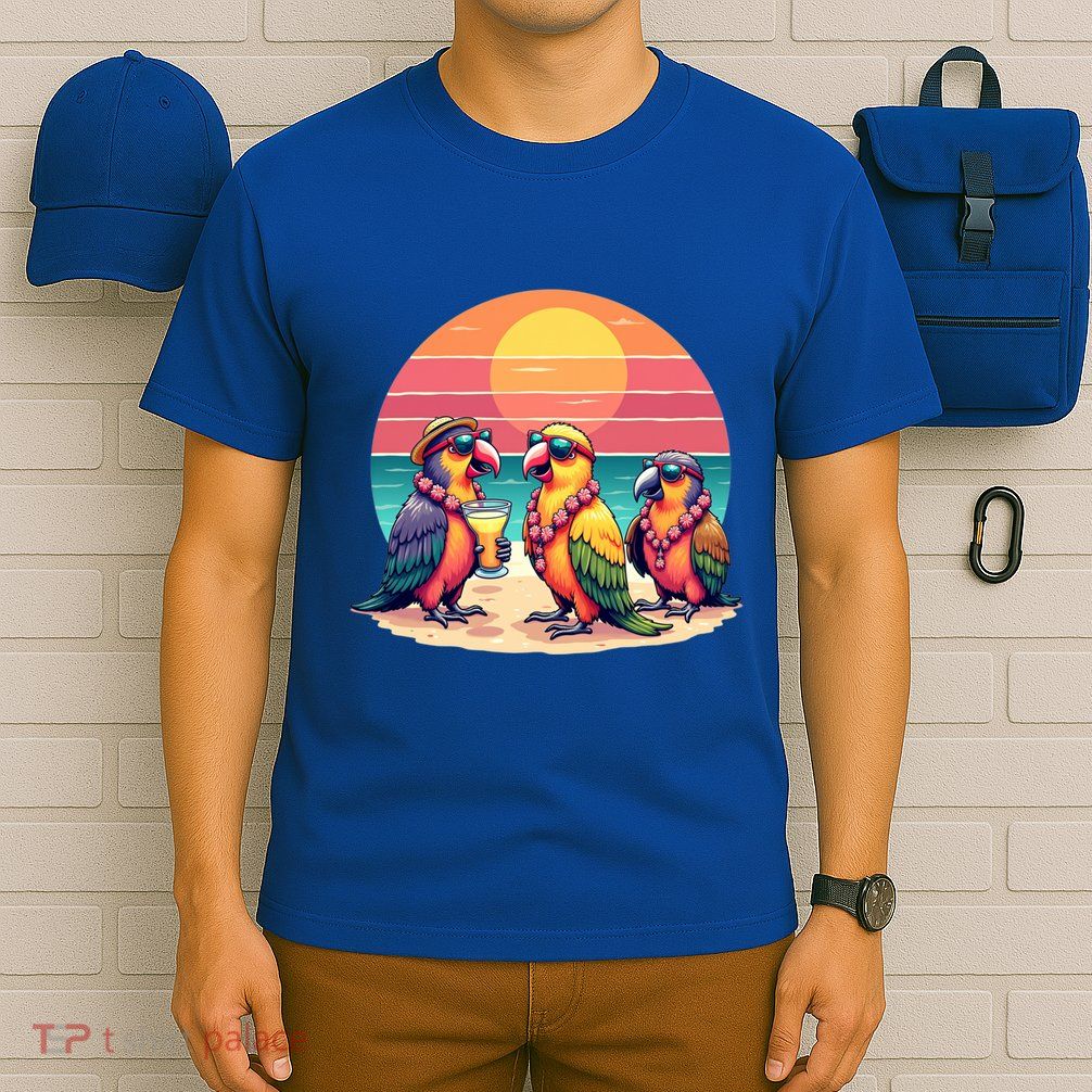 Parrots Ing Margarita On Summer Vintage Group Bird Gift T-Shirt