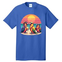 Parrots Ing Margarita On Summer Vintage Group Bird Gift Tall T-Shirt