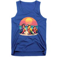 Parrots Ing Margarita On Summer Vintage Group Bird Gift Tank Top