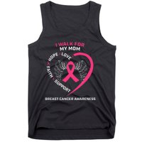 Pink In Memory Of I Walk My Mom Breast Cancer Awareness Tank Top