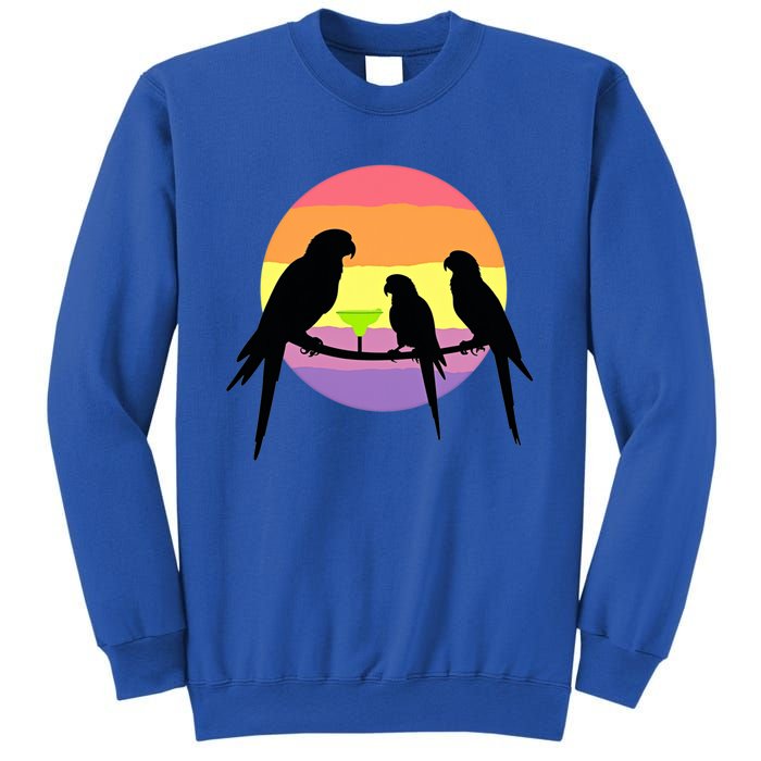 Parrots Ing Margarita On Summer Vintage Group Bird Funny Gift Sweatshirt