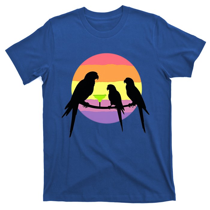 Parrots Ing Margarita On Summer Vintage Group Bird Funny Gift T-Shirt