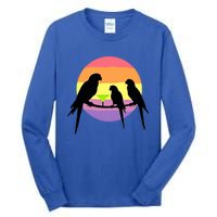 Parrots Ing Margarita On Summer Vintage Group Bird Funny Gift Tall Long Sleeve T-Shirt