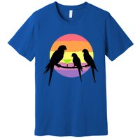 Parrots Ing Margarita On Summer Vintage Group Bird Funny Gift Premium T-Shirt