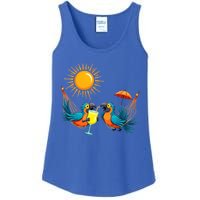 Parrots Ing Margarita On Summer Vintage Group Bird Gift Ladies Essential Tank