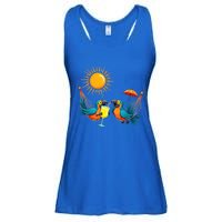 Parrots Ing Margarita On Summer Vintage Group Bird Gift Ladies Essential Flowy Tank