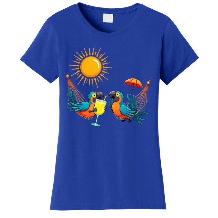 Parrots Ing Margarita On Summer Vintage Group Bird Gift Women's T-Shirt