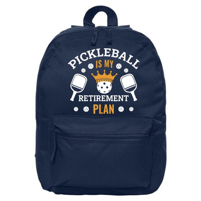 Pickleball Is My Retirement Plan 16 in Basic Backpack