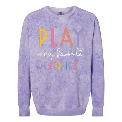 Play Is My Favorite Exercise Cute Pediatric Physical Therapy Colorblast Crewneck Sweatshirt