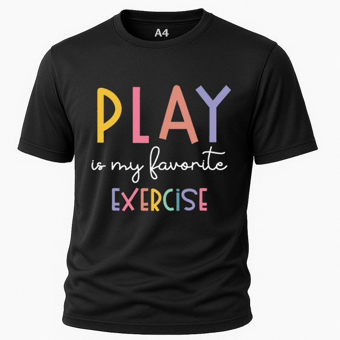 Play Is My Favorite Exercise Cute Pediatric Physical Therapy Cooling Performance Crew T-Shirt