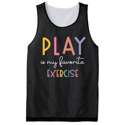 Play Is My Favorite Exercise Cute Pediatric Physical Therapy Mesh Reversible Basketball Jersey Tank