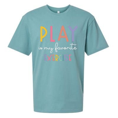 Play Is My Favorite Exercise Cute Pediatric Physical Therapy Sueded Cloud Jersey T-Shirt