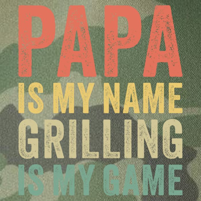 Papa Is My Name Grilling Is My Game Bbq Dad Father's Day Gift Legacy Tie Dye Trucker Hat
