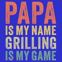 Papa Is My Name Grilling Is My Game Bbq Dad Father's Day Gift Baby Bodysuit