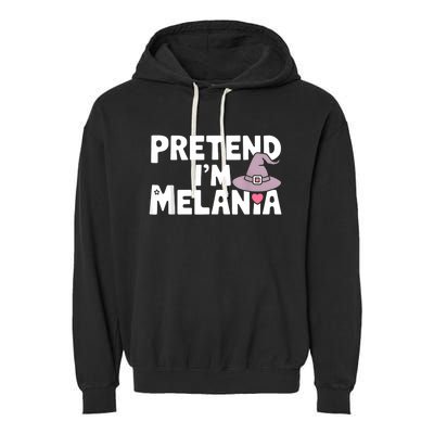 Pretend IM Melania Easy Halloween Costume Trump 2024 Garment-Dyed Fleece Hoodie