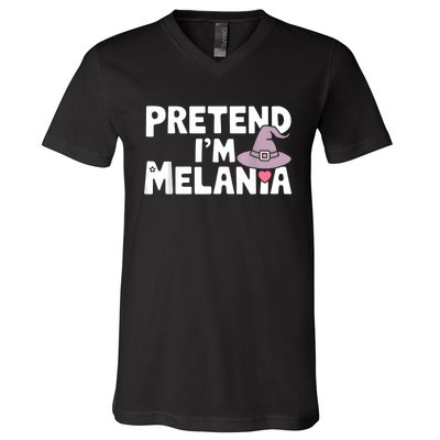 Pretend IM Melania Easy Halloween Costume Trump 2024 V-Neck T-Shirt