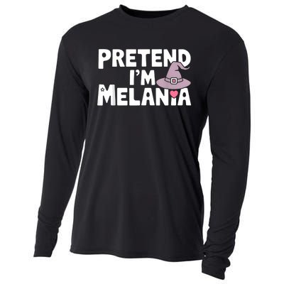 Pretend IM Melania Easy Halloween Costume Trump 2024 Cooling Performance Long Sleeve Crew