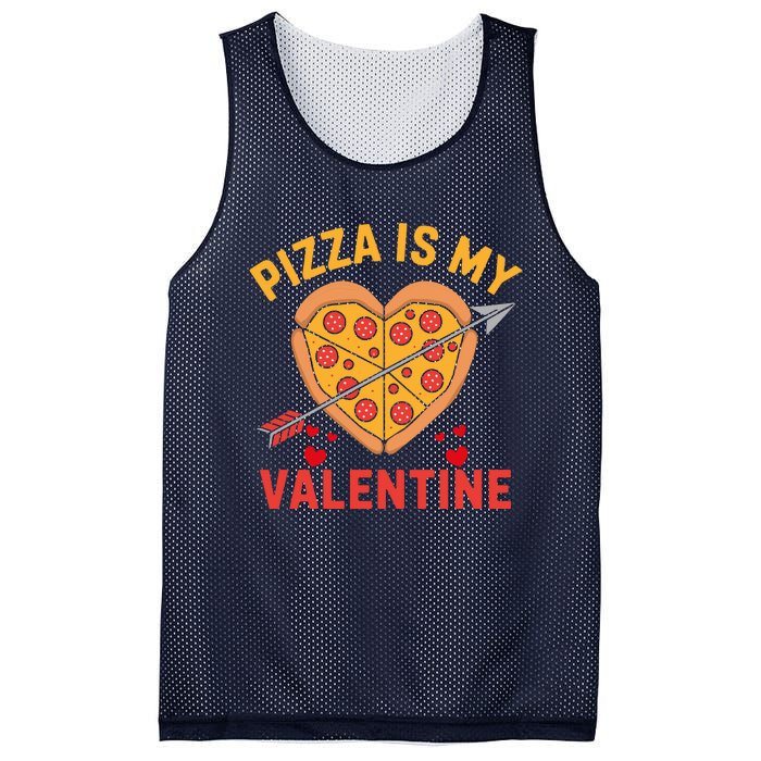 Pizza Is My Valentine Funny ValentineS Day Boy Girl Mesh Reversible Basketball Jersey Tank