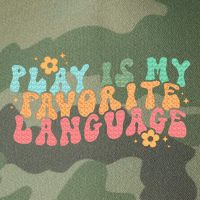 Play Is My Favorite Language Slp Medical Flowers Retro Wavy Legacy Tie Dye Trucker Hat