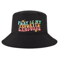 Play Is My Favorite Language Slp Medical Flowers Retro Wavy Cool Comfort Performance Bucket Hat