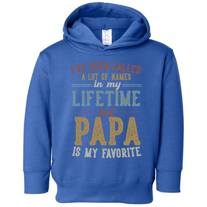 Papa Is My Favorite Name FatherS Day Papa Gift Toddler Hoodie