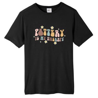 Pottery Is My Therapy Ceramic Pottery Artist Art Lover Maker Tall Fusion ChromaSoft Performance T-Shirt