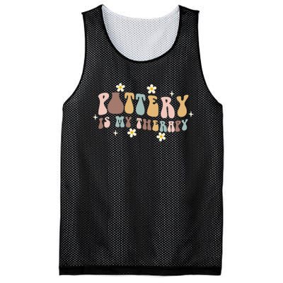 Pottery Is My Therapy Ceramic Pottery Artist Art Lover Maker Mesh Reversible Basketball Jersey Tank