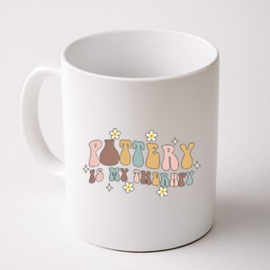 Pottery Is My Therapy Ceramic Pottery Artist Art Lover Maker Coffee Mug