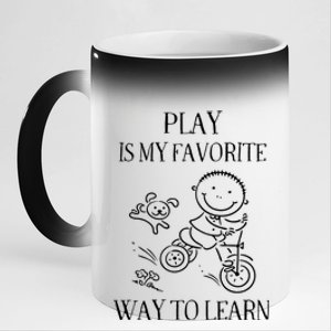 Play Is My Favorite Way To Learn 11oz Black Color Changing Mug