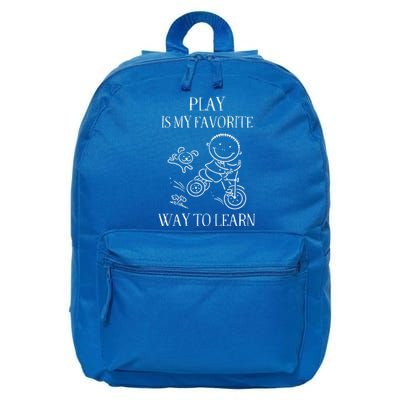 Play Is My Favorite Way To Learn 16 in Basic Backpack