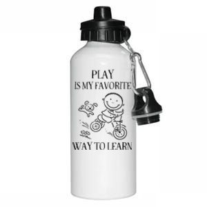 Play Is My Favorite Way To Learn Aluminum Water Bottle