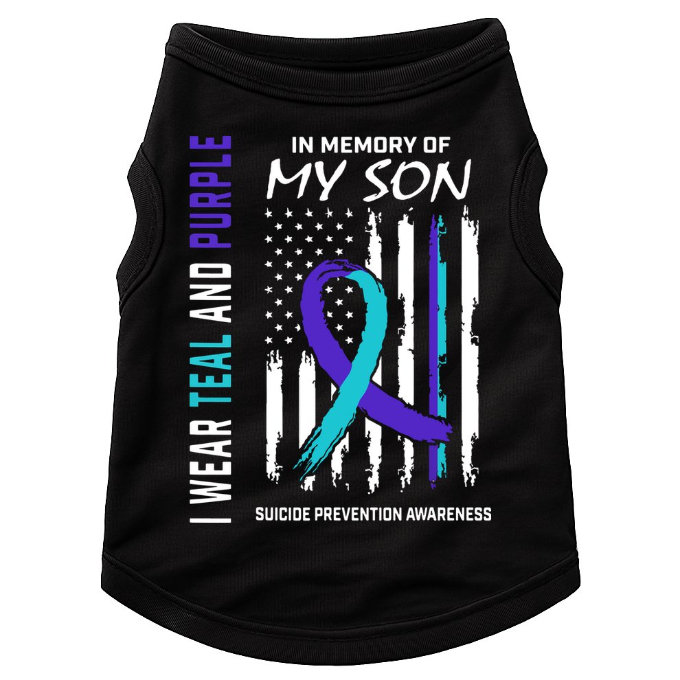 Parents In Memory Of Son Suicide Awareness Prevention Flag Doggie Tank