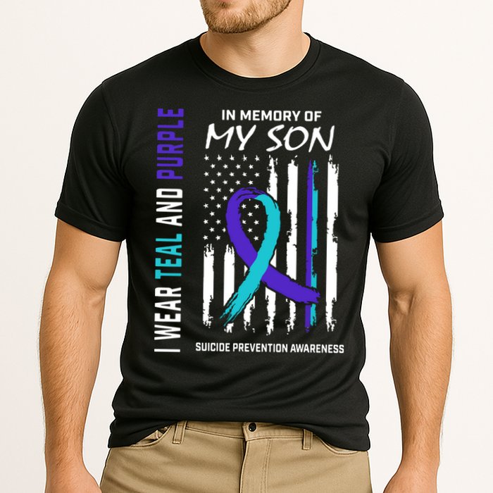Parents In Memory Of Son Suicide Awareness Prevention Flag Performance Shirt